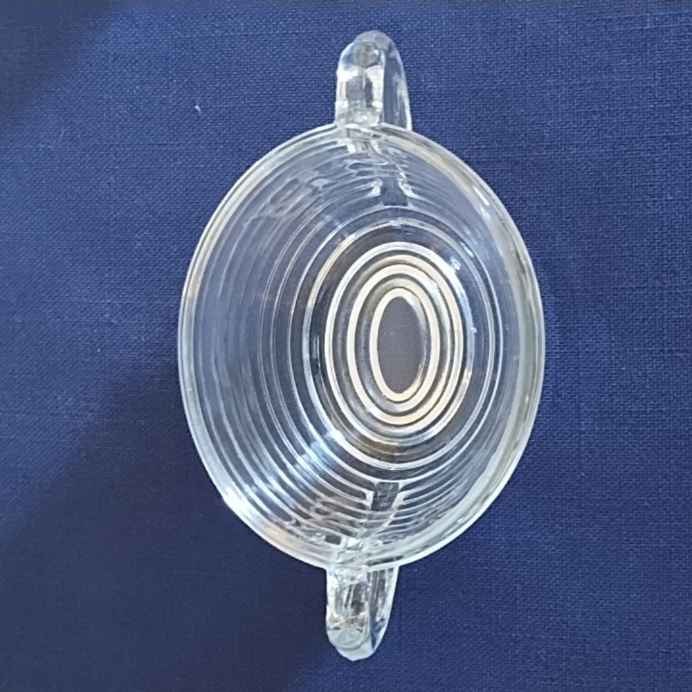 ANCHOR HOCKING MANHATTAN CLEAR GLASS CREAMER & SUGAR BOWL - Picture 5 of 10